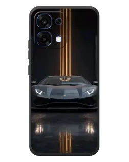 Чохол для OPPO A6 Pro з картинкою «Lamborghini золоті лінії»