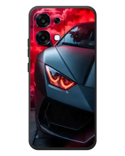 Чехол для OPPO A6 Pro с картинкой «Lamborghini красное сияние»