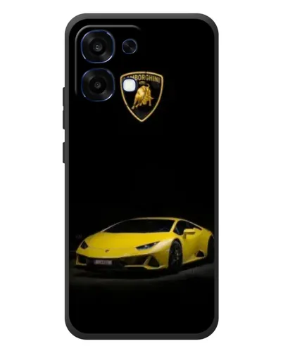 Чехол для OPPO A6 Pro с картинкой «Lamborghini желтый акцент»