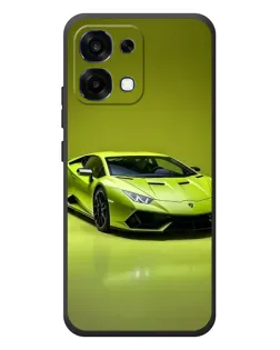 Чехол для OPPO A6 Pro с картинкой «Салатовый Lamborghini Huracan»
