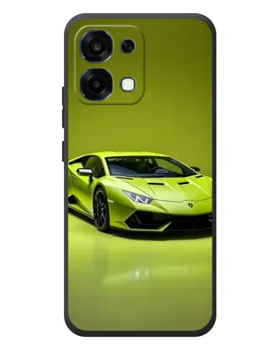 Чехол для OPPO A6 Pro с картинкой «Салатовый Lamborghini Huracan»
