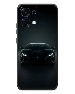 Чехол для OPPO A6 Pro с картинкой «Черный Lamborghini Aventador»