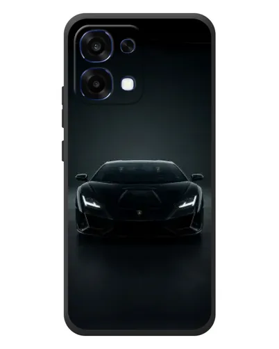 Чехол для OPPO A6 Pro с картинкой «Черный Lamborghini Aventador»