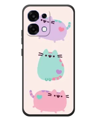 Чохол для OPPO A6 Pro з картинкою «Pusheen тріо»