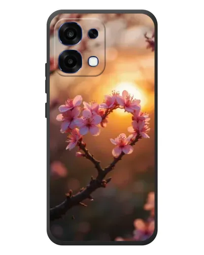 Чохол для OPPO A6 Pro з картинкою «Рожевий цвіт сердечко на тлі заходу» Чохол для OPPO A6 Pro з картинкою «Рожевий цвіт сердечко на тлі заходу»