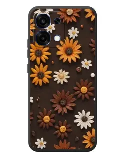 Чохол для OPPO A6 Pro з картинкою «Візерунок з маленьких соняшників»
