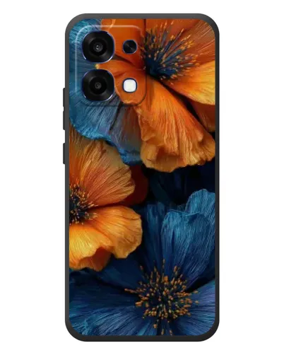 Чехол для OPPO A6 Pro с картинкой «Яркая сине-оранжевая флора» Чехол для OPPO A6 Pro с картинкой «Яркая сине-оранжевая флора»