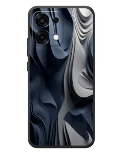 Чохол для OPPO A6 Pro з картинкою «Об'ємні сині складки»