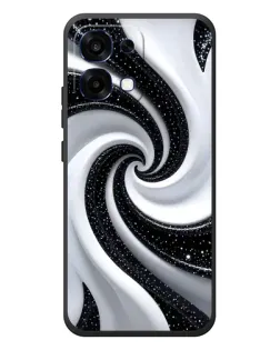 Чохол для OPPO A6 Pro з картинкою «Чорно-біла спіраль»