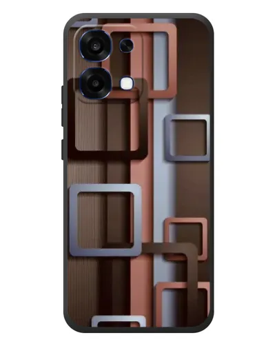 Чохол для OPPO A6 Pro з картинкою «Коричневі об'ємні квадрати» Чохол для OPPO A6 Pro з картинкою «Коричневі об'ємні квадрати»