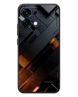 Чохол для OPPO A6 Pro з картинкою «Чорні геометричні блоки»