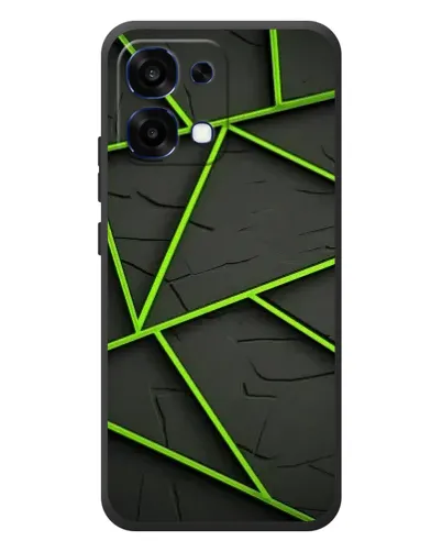 Чохол для OPPO A6 Pro з картинкою «Зелені геометричні лінії» Чохол для OPPO A6 Pro з картинкою «Зелені геометричні лінії»