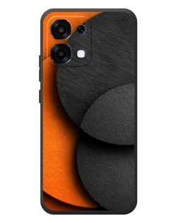 Чохол для OPPO A6 Pro з картинкою «Геометрія помаранчевих кіл»