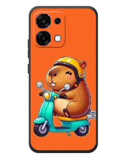 Чохол для OPPO A6 Pro з картинкою «Капібара на скутері»