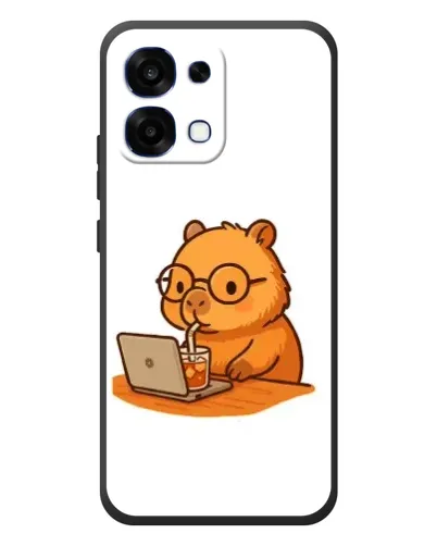 Чохол для OPPO A6 Pro з картинкою «Капібара з ноутбуком» Чохол для OPPO A6 Pro з картинкою «Капібара з ноутбуком»