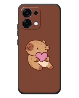 Чохол для OPPO A6 Pro з картинкою «Капібара з серцем»