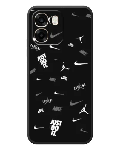 Чехол для OPPO A6 с картинкой «Nike Black Pattern» Чехол для OPPO A6 с картинкой «Nike Black Pattern»