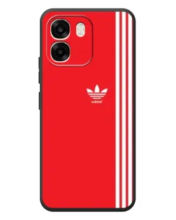 Чехол для OPPO A6 с картинкой «Красный минимализм Adidas»