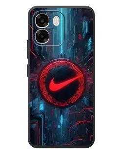 Чехол для OPPO A6 с картинкой «Техногенный стиль Nike»