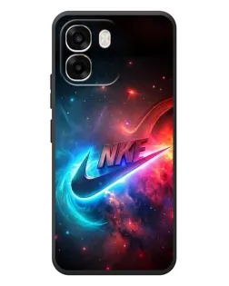 Чехол для OPPO A6 с картинкой «Огненный логотип Nike»