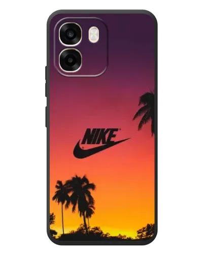 Чехол для OPPO A6 с картинкой «Nike на закате солнца»