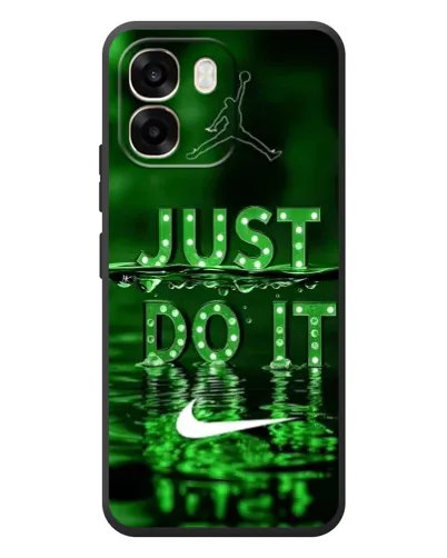 Чехол для OPPO A6 с картинкой «Зеленый неоновый Nike»