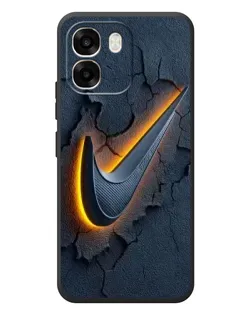 Чехол для OPPO A6 с картинкой «Объемный логотип Найк»