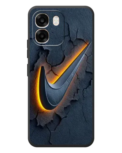 Чехол для OPPO A6 с картинкой «Объемный логотип Найк»