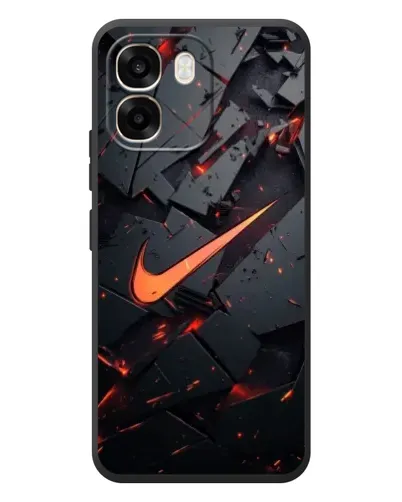 Чехол для OPPO A6 с картинкой «Nike — эффект разломов»