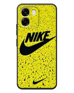 Чехол для OPPO A6 с картинкой «Желтый текстурный Nike»