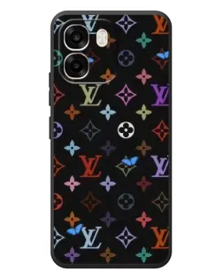 Чехол для OPPO A6 с картинкой «Цветная монограмма LV»
