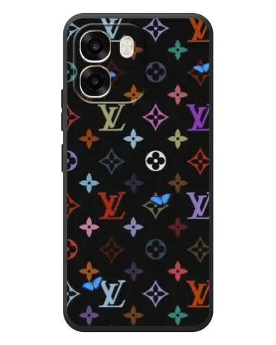 Чехол для OPPO A6 с картинкой «Цветная монограмма LV»