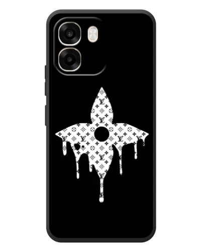Чехол для OPPO A6 с картинкой «Цветочная монограмма»