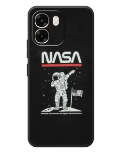 Чехол для OPPO A6 с картинкой «NASA — шагаем по Луне»