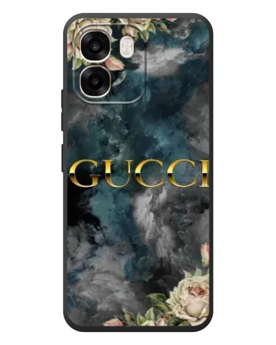 Чехол для OPPO A6 с картинкой «Абстрактные цветы Gucci»