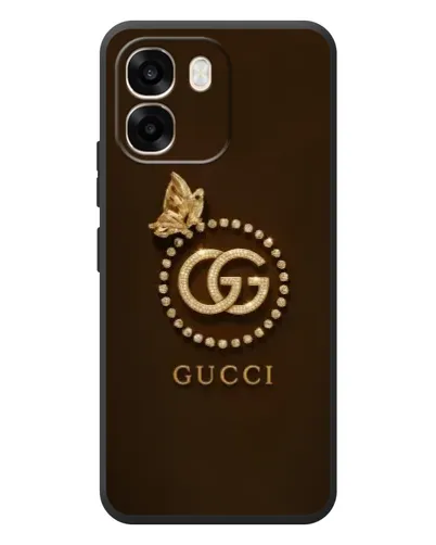 Чехол для OPPO A6 с картинкой «Gucci — золотая бабочка»