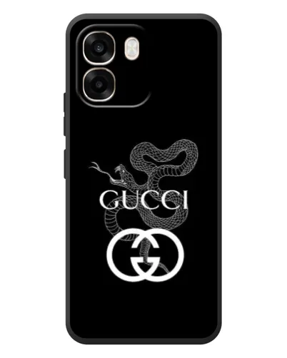 Чехол для OPPO A6 с картинкой «Gucci — серебряная змея»