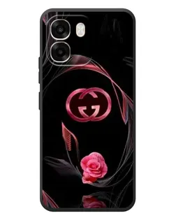 Чехол для OPPO A6 с картинкой «Gucci — неоновая роза»