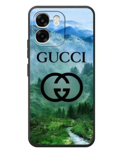 Чехол для OPPO A6 с картинкой «Gucci — горный пейзаж»