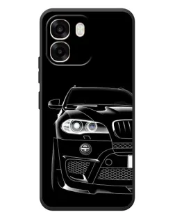 Чехол для OPPO A6 с картинкой «Темный силуэт BMW»