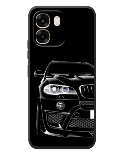 Чехол для OPPO A6 с картинкой «Темный силуэт BMW»
