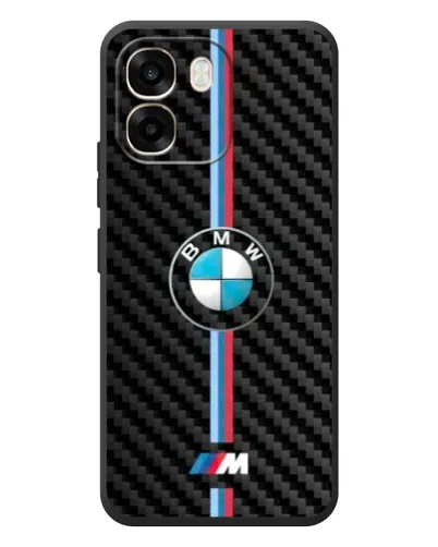 Чехол для OPPO A6 с картинкой «Эмблема BMW и карбон»