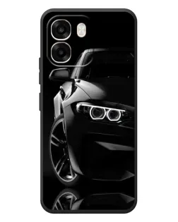 Чохол для OPPO A6 з картинкою «Чорна BMW — профіль»