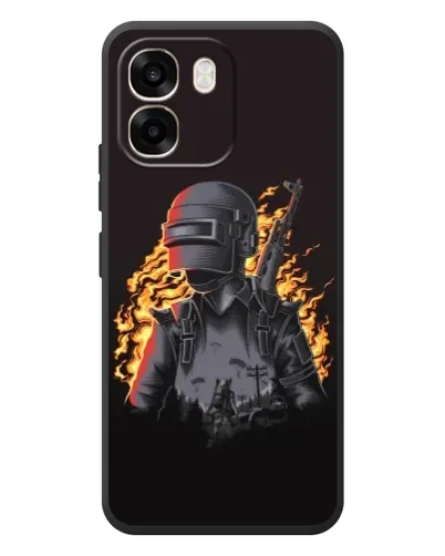 Чехол для OPPO A6 с картинкой «PUBG — огненный силуэт» Чехол для OPPO A6 с картинкой «PUBG — огненный силуэт»