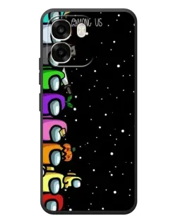 Чехол для OPPO A6 с картинкой «Команда Among Us»
