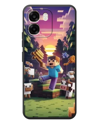 Чехол для OPPO A6 с картинкой «Стив на ферме» Чехол для OPPO A6 с картинкой «Стив на ферме»