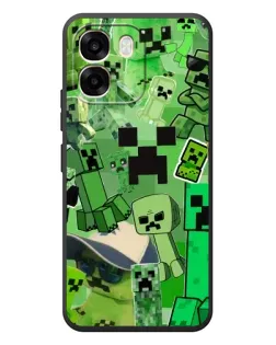 Чехол для OPPO A6 с картинкой «Криперы Minecraft»