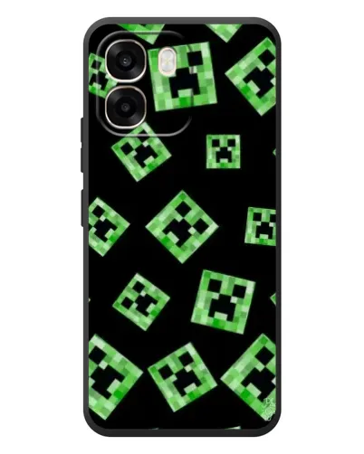 Чехол для OPPO A6 с картинкой «Паттерн с криперами» Чехол для OPPO A6 с картинкой «Паттерн с криперами»