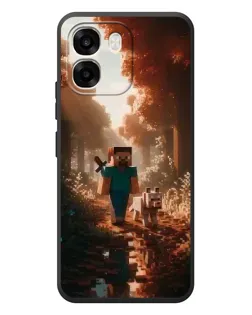 Чехол для OPPO A6 с картинкой «Стив в лесу»