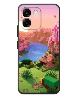 Чехол для OPPO A6 с картинкой «Розовое дерево Minecraft»